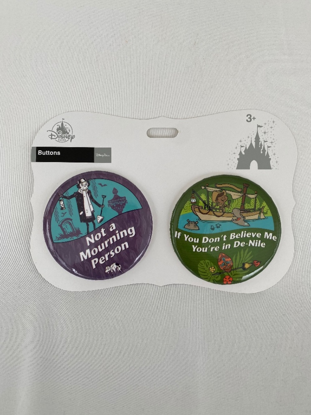 Disney Parks Attraction Puns Button Pack Set Of 2 NWT
